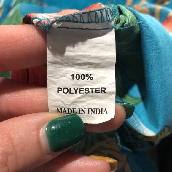 Lvish blue tropical button down shirt size 2XL - Picture 12 of 12